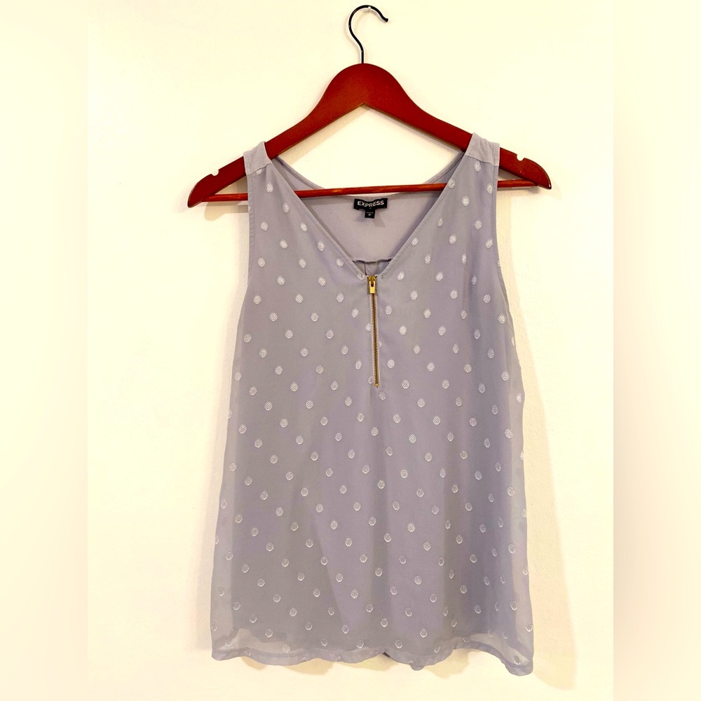 Express sleeveless gray blouse size Medium